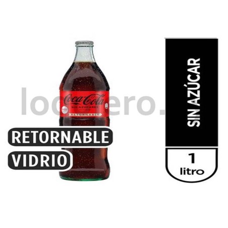 Coca Cola s/azúcar 1L + envase.