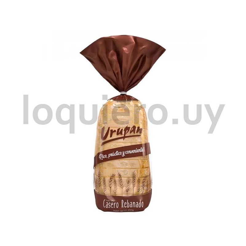 Pan Lacteado Urupan 450g      .