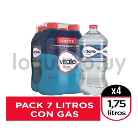 Agua Vitale 1.75 x 4 con gas  .
