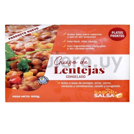 Plato guiso de lentejas       .