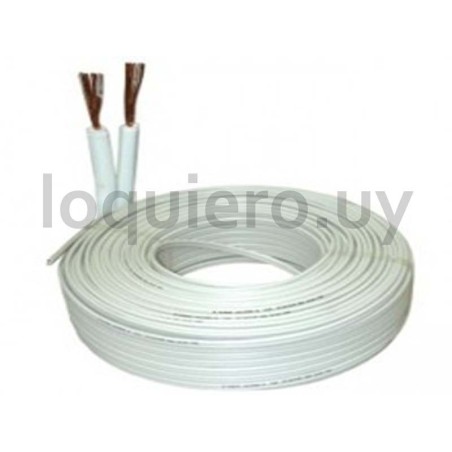 Cable gemelo 2 x 0.75 blanco  .