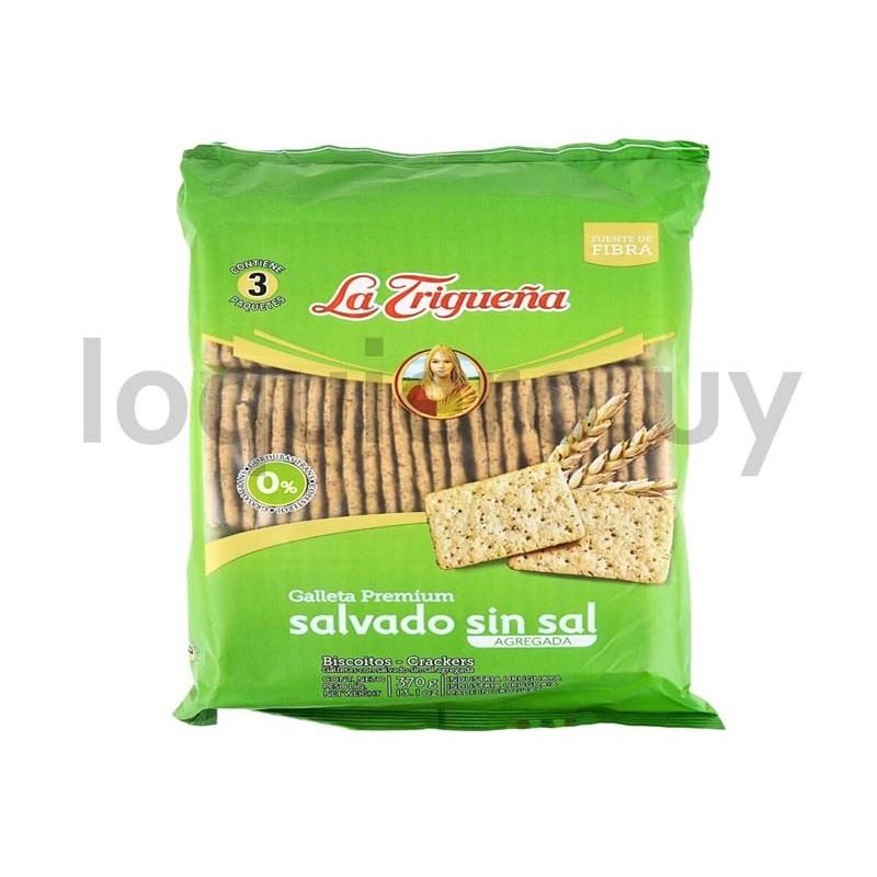 Galleta salvado sin sal 370g  .