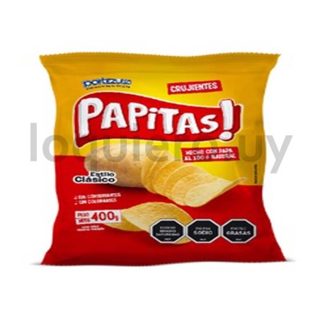 Papas fritas 400g Portezuelo  .