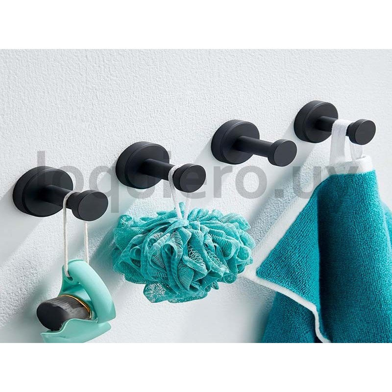Colgador metálico negro 16x50 .