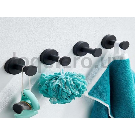 Colgador metálico negro 16x50 .