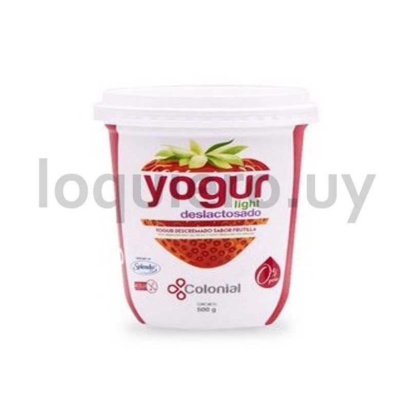 Yogur light frutilla 500g     .