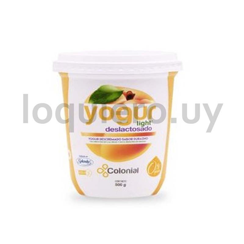 Yogur light durazno 500g      .