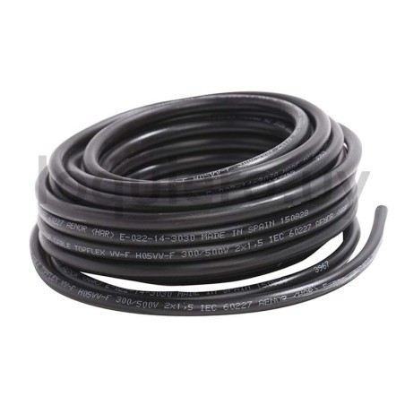 Cable goma 3 x 1x 1m redond.  .