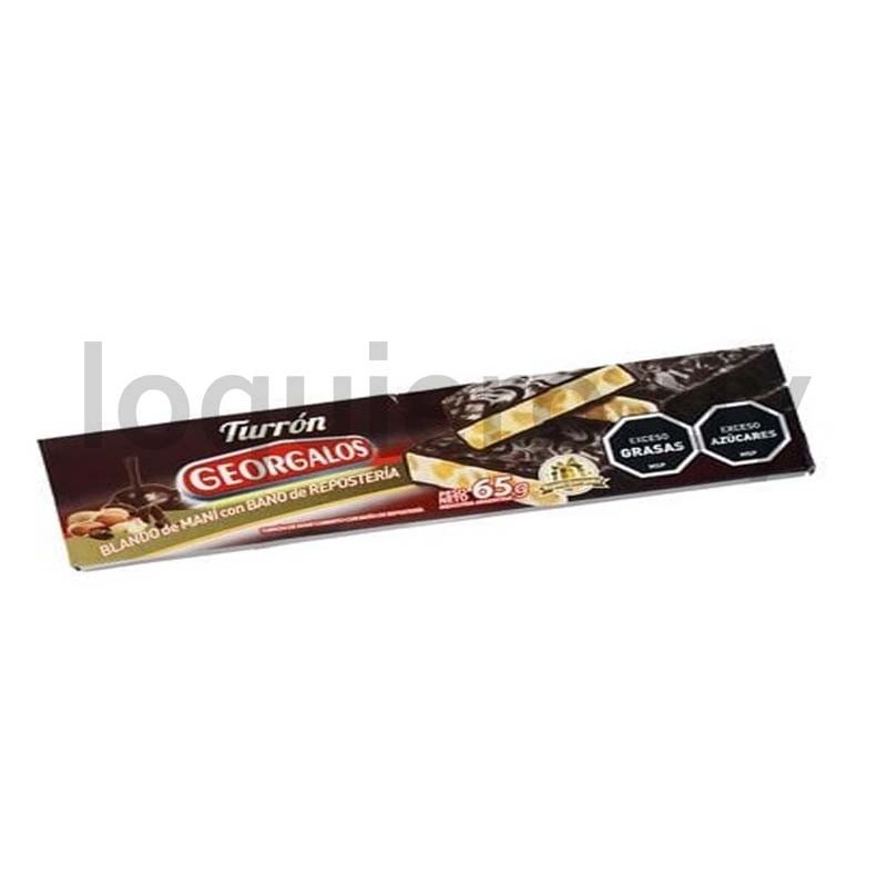 Turrón de maní bañado 65g     .