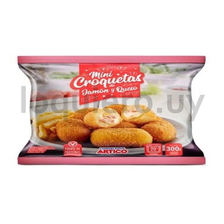 Croquetas jamón y queso 300g  .