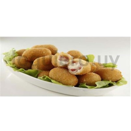 Croquetas jamón y queso 1kg.  .