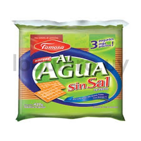 Galleta al agua Famosa s/sal  .