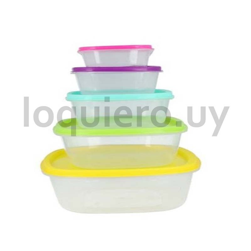 Recipientes plásticos x5u.    .