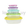 Recipientes plásticos x5u.    .