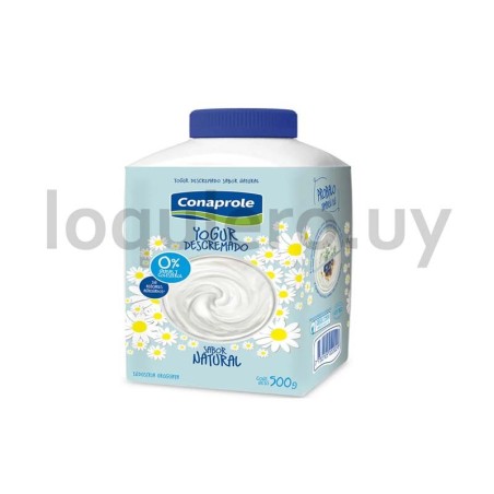 Yogur descremado natural 500g .