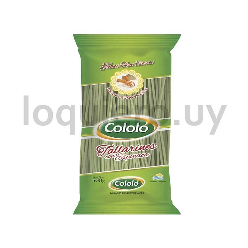 Fideos c/espinaca 500g Cololó .