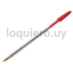 Bolígrafo Bic cristal rojo    .