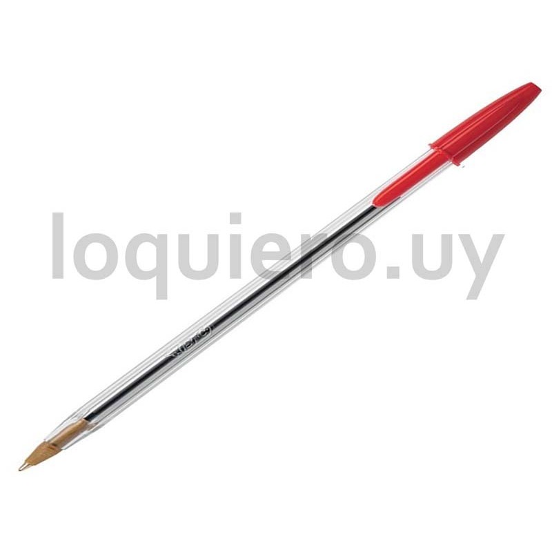 Bolígrafo Bic cristal rojo    .