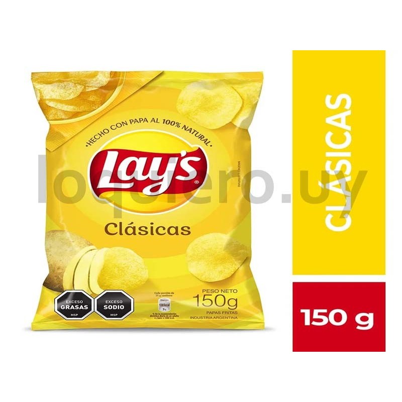 Papas Lays 150gr.             .