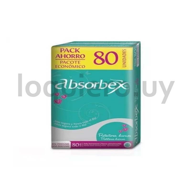 Protector diario Absorbex 80u..