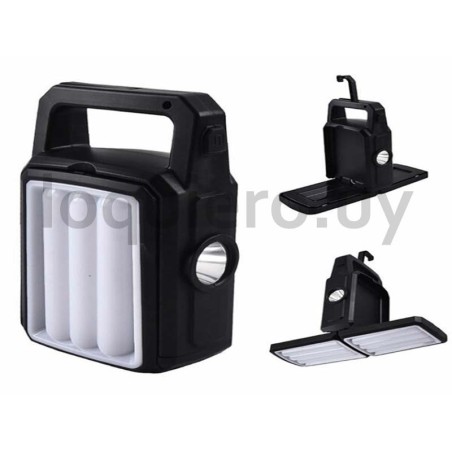 Foco linterna solar recargable.