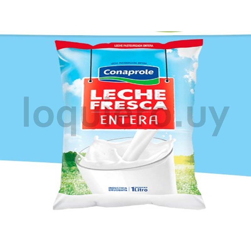 Leche fresca entera Conaprole .