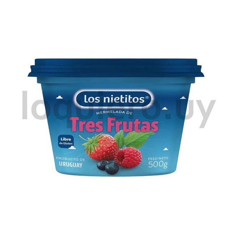 Mermelada Tres Frutas 500g LN .