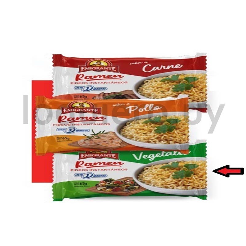 Ramen instant noodles vegetal .