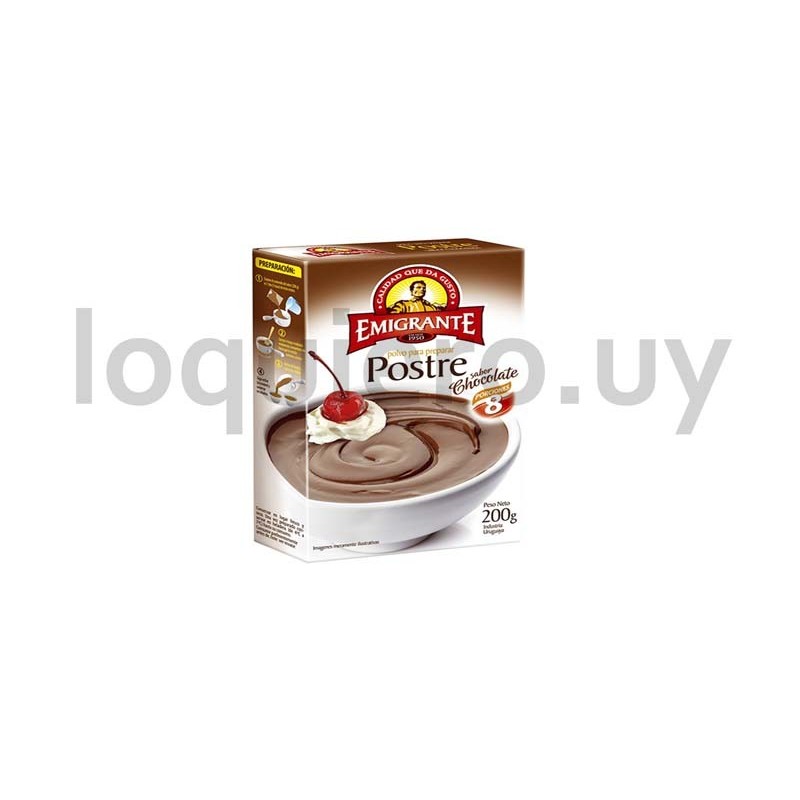Postre chocolate Emigrante    .