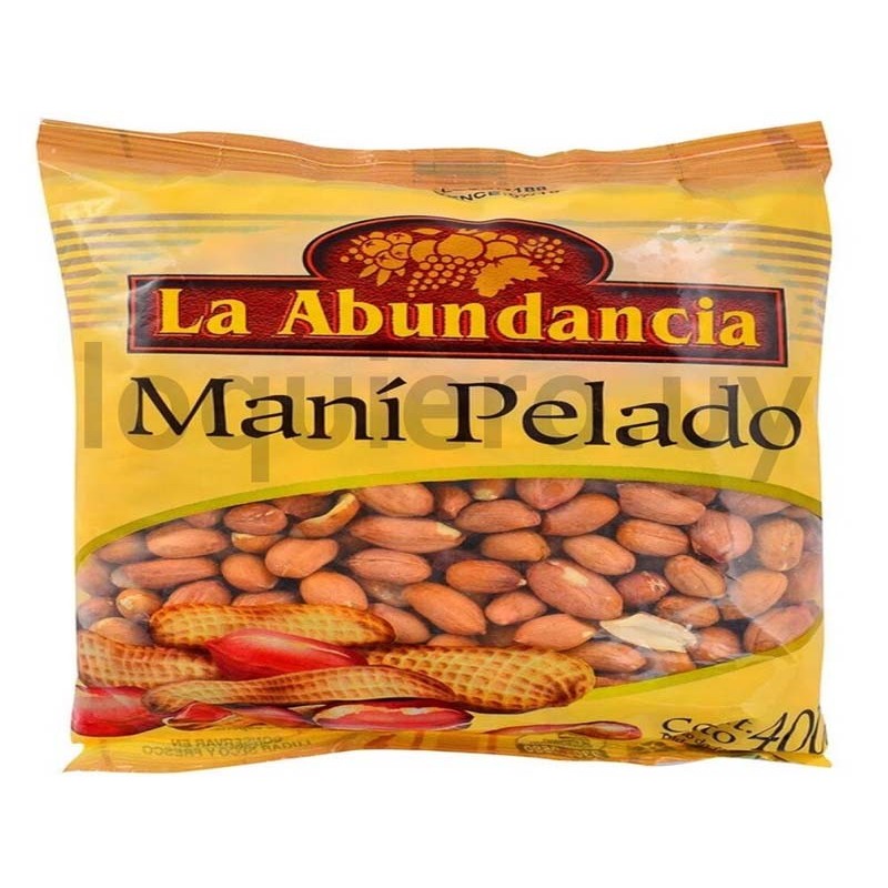 Maní pelado sin sal 400g      .