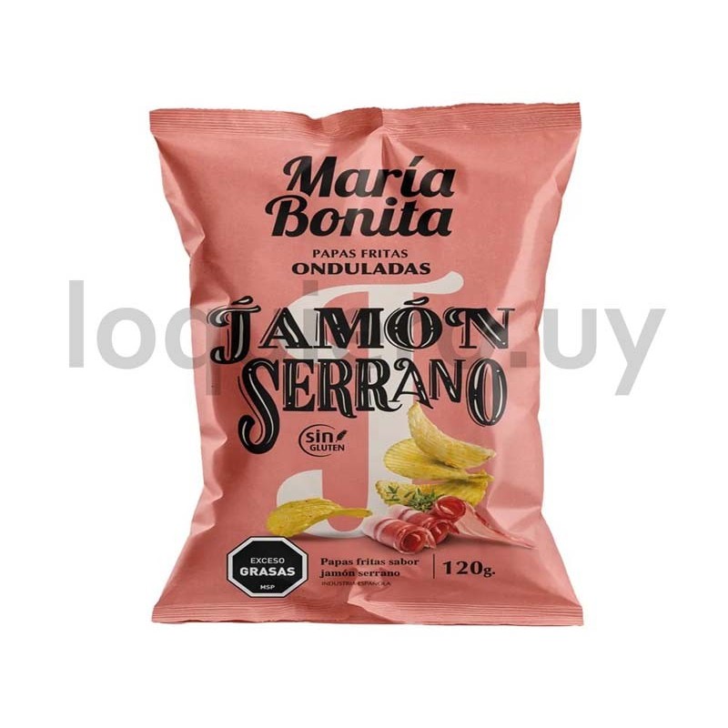 Papas jamón serrano 120g      .
