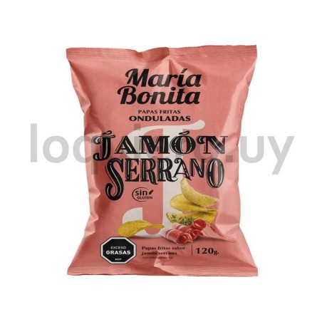 Papas jamón serrano 120g      .