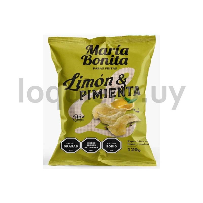 Papas Limón y pimienta 120g   .