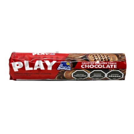 Galleta Play rell. choco 74g  .