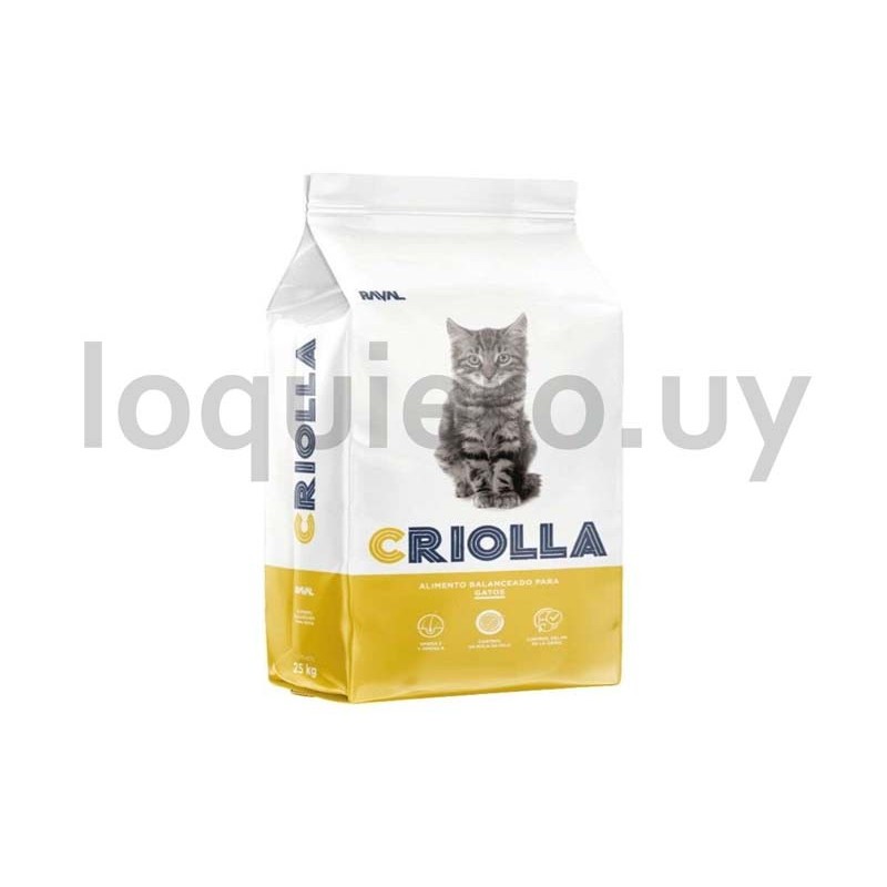 Alimento p/ gatos Criolla 1kg .