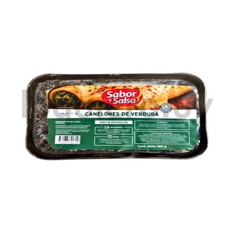 Canelones de verdura c/salsa  .