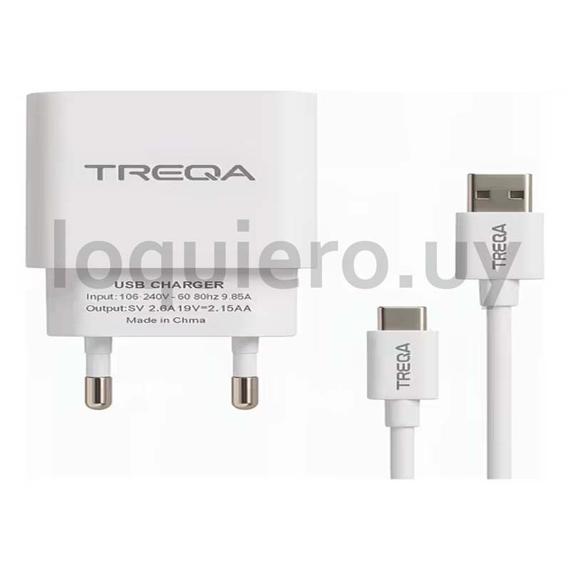 Cargador USB c/cable tipo C   .