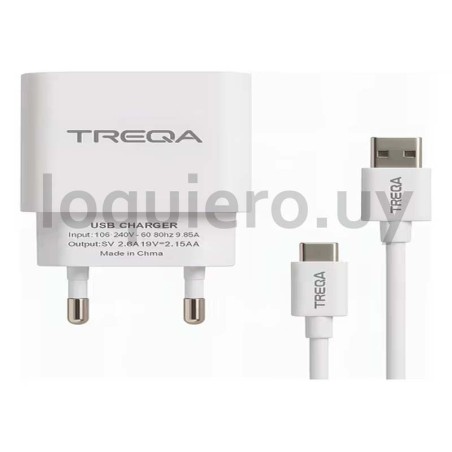 Cargador USB c/cable tipo C   .