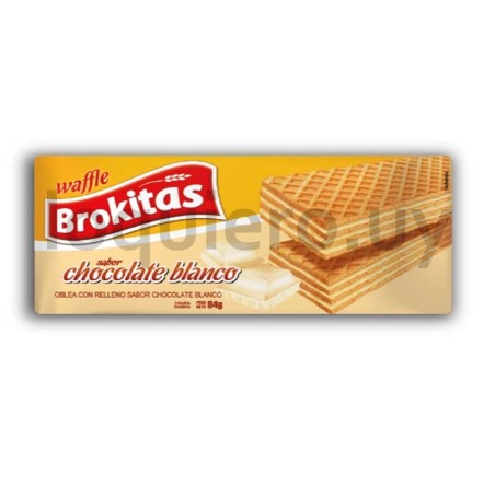 Wafle Brokitas Choco Blanco   .