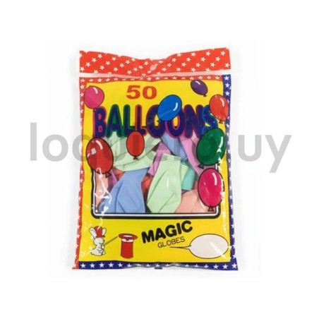 Bolsa globos colores x 50u.   .