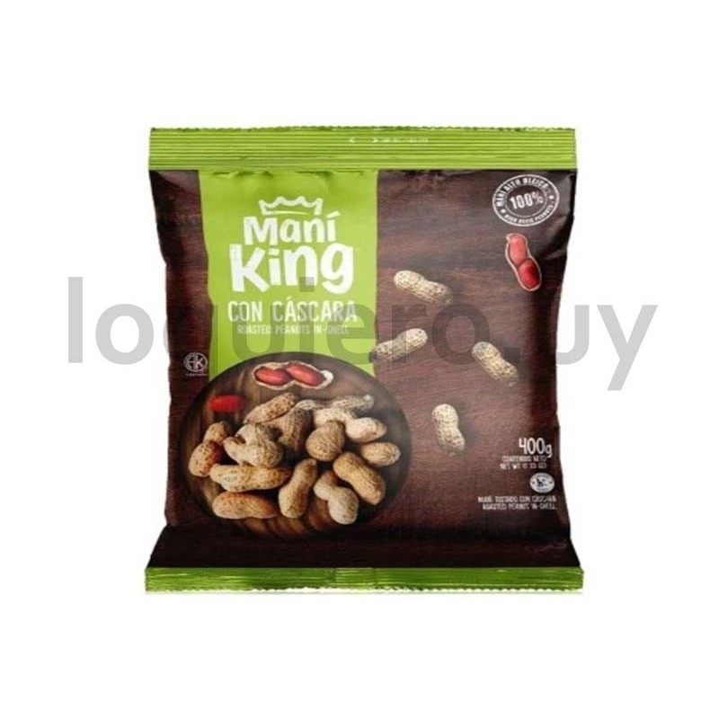 Maní con cáscara King 400g    .