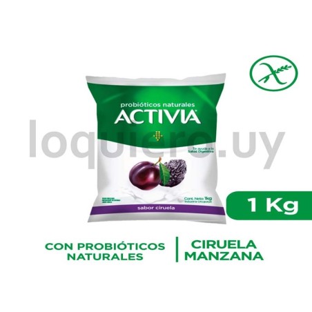 Yogur Activia ciruela 1kg     .