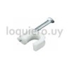 Grapa curva 10mm blanca x 100u.