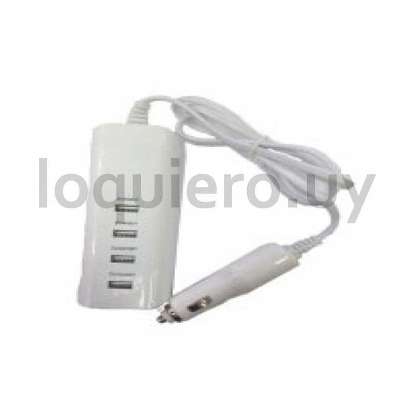 Cargador USB 12V auto x 4     .