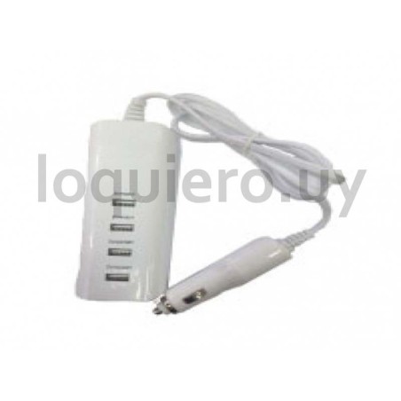 Cargador USB 12V auto x 4     .