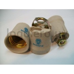 Portalámpara porcelana E27    .